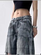 Women's Wide-Leg Distressed Jeans | High Street Style
