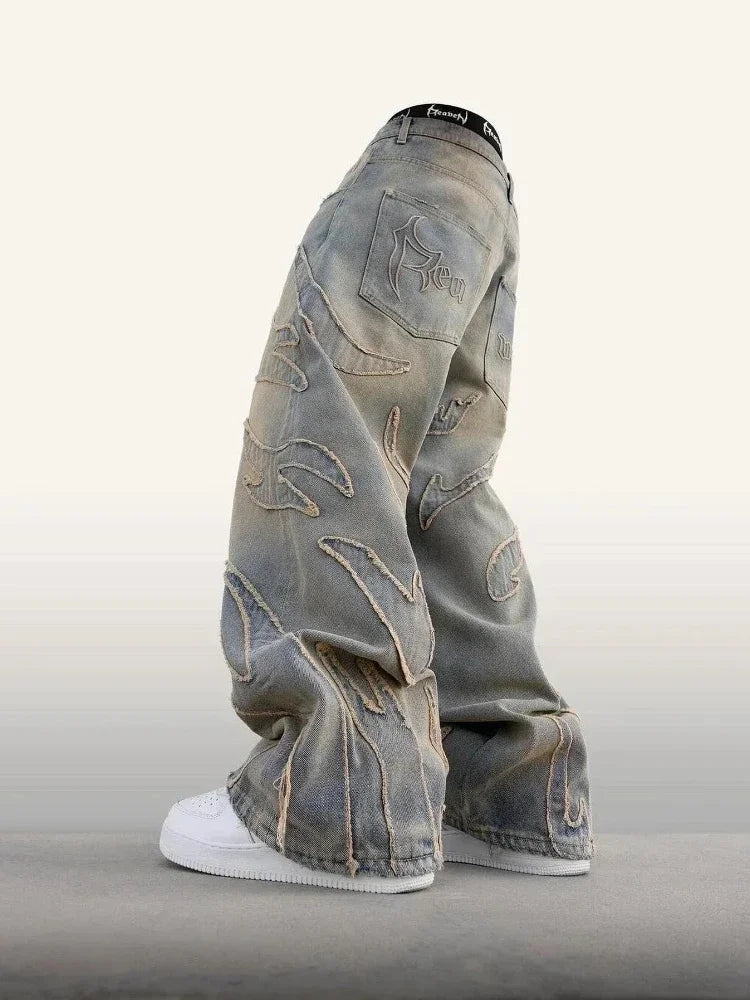 Y2K Harajuku Patchwork Baggy Jeans