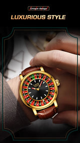 LIGE Men's Rotating Dial Quartz Watch — Luminous, Waterproof, Creative Design