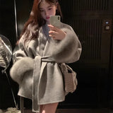 Fox Fur Trim Wool Overcoat