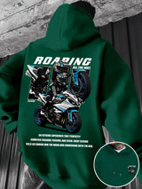 2026 Autumn/Winter New Style Street Casual Simple Fashion Comfortable 3D Motorcycle Pattern Printed Men's Hooded Sweatshirt