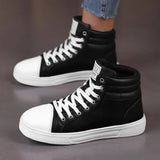 2026 Spring Fashion Red Men's Sneakers High Top Skateboarding Shoes for Men Women Comfortable Unisex Leather Sneakers Size 35-46