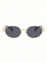 Oval Frame Women's Vintage Sunglasses | UV400 Metal