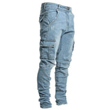 Men's Slim Fit Stretch Denim Cargo Jeans