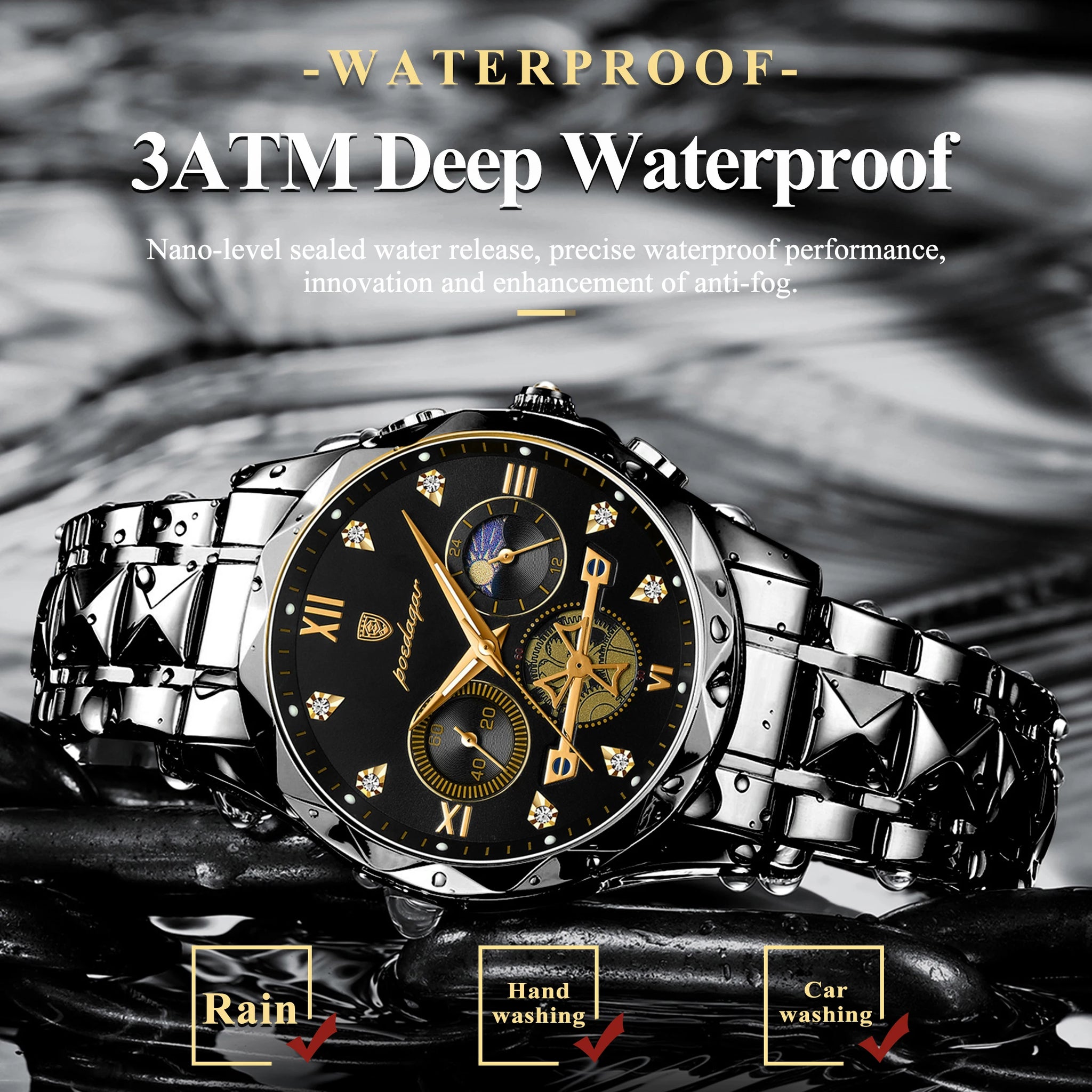 POEDAGAR 996 Men's Luxury Chronograph Watch