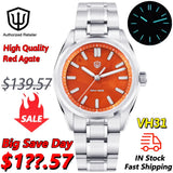 Watchdives WD0003B ‌Aventurine Dial Watch VH31 Quartz Movement Sapphire Crystal Luminous 100m Waterproof 36mm Vintage Watches