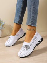 Comfort Women Closed Toe Mules Sandals Floral Embroidery Hollow Mesh Slip On Wedge Platform Lightweight Daily Walkin Lady Shoes