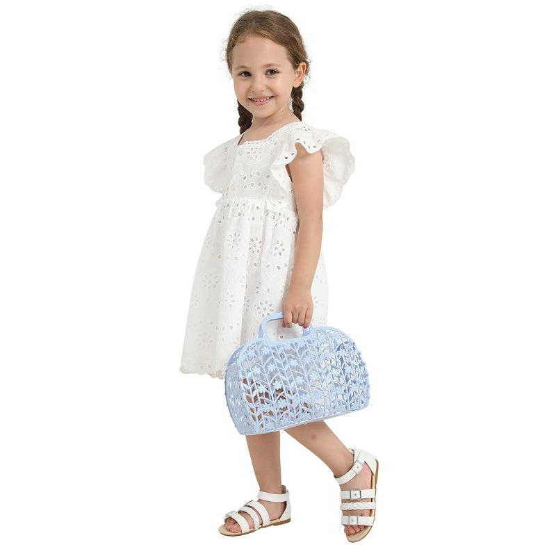 Girls' Woven Basket Tote Bag – Disassemble & Play
