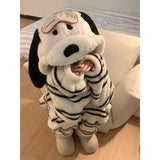 Cute Girl Cartoon Puppy Hooded Coral Fleece Pajamas Set Women's Winter New Thickened Large Size Loungewear Pajamas for Women
