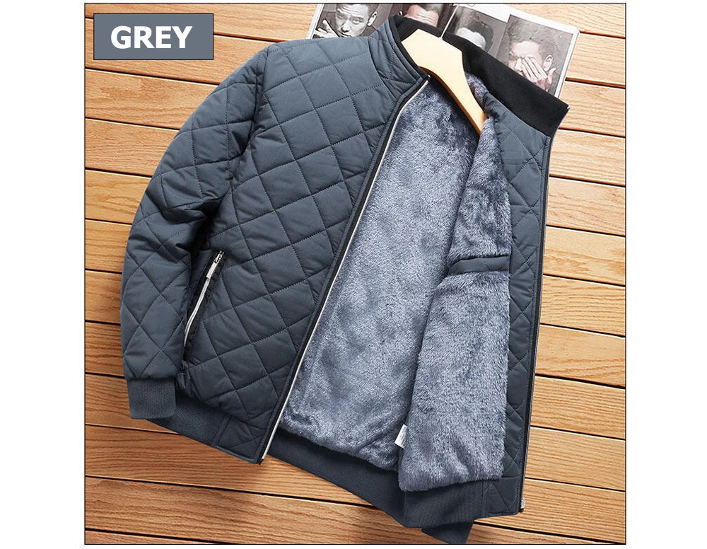 DIMUSI Men's Thermal Fleece Windbreaker Jacket