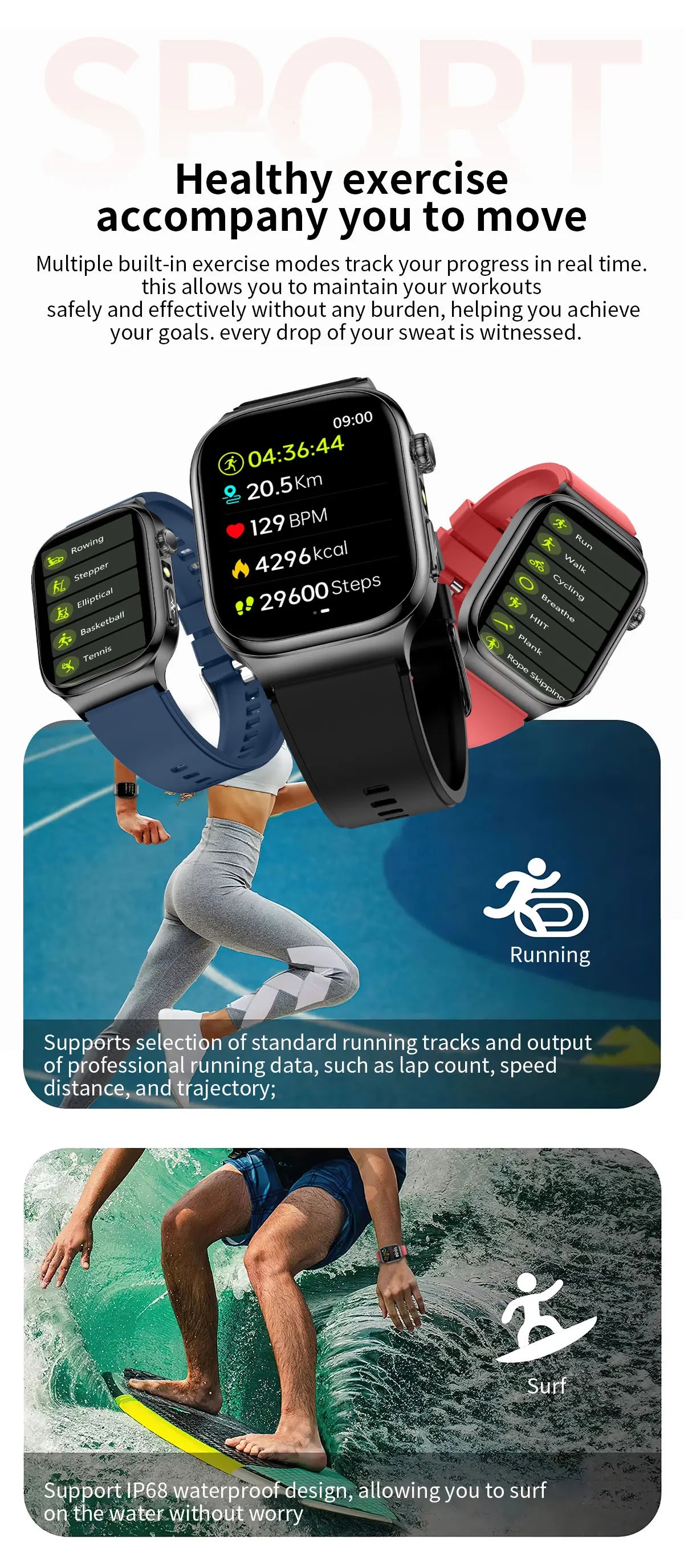 2026 New Accurate Diagnosis Smart Watch Body Fat ECG Blood oxygen BP Health Sport HD AMOLED Screen Call Smart Watches man woman