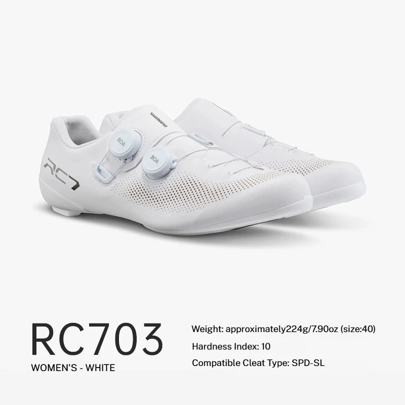 SHIMANO RC703 Road Cycling Shoes Carbon Sole SPD-SL Cleats Compatible Professional Road Bike Lock Shoes Men Women