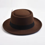 Men's Vintage Felt Fedora Hat with Feather Accent