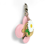 Real Leather Coin Purse with Daisy Charm-Cute Keychain Bag Clip for Handbag-Detachable Daisy Flower Accessory-Gift For Women