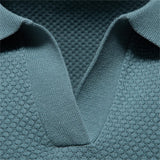 Men's Premium Solid Polo Shirt | Breathable Knit Casual Top
