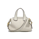 Women's Natural Cow Leather Bag Female Retro Cowhide Crossbody Bags Ladies Large Capacity Shoulder Bag for Middle aged Women