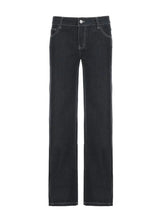 Women's Y2K Flared Jeans – Low Rise Embroidered Denim