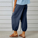 Women's High-Waist Cotton Linen Pants