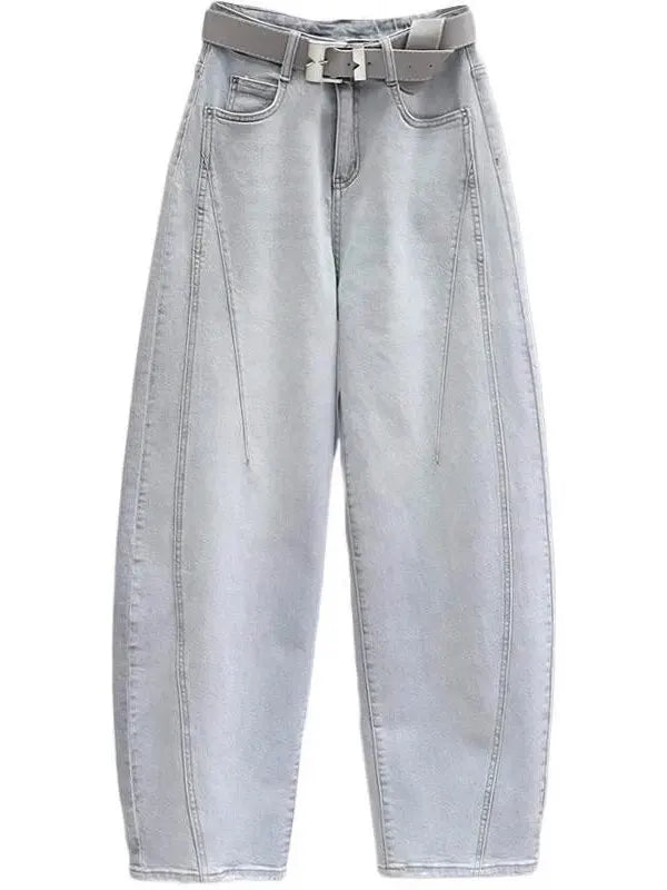 Spring Summer Loose Wide Leg High Waist Denim Jeans