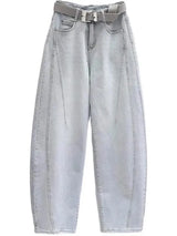 Spring Summer Loose Wide Leg High Waist Denim Jeans