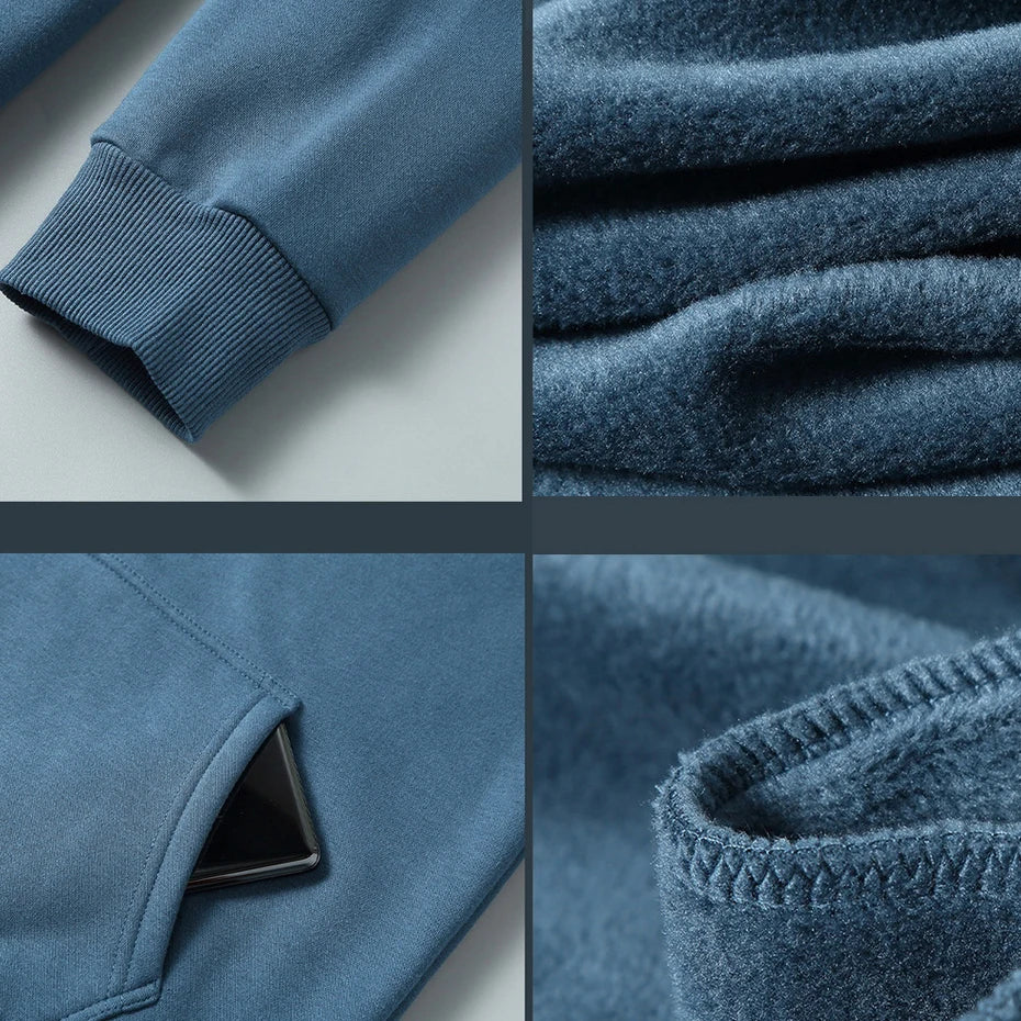 Men’s Plus Size Fleece Hoodie, Up to 12XL