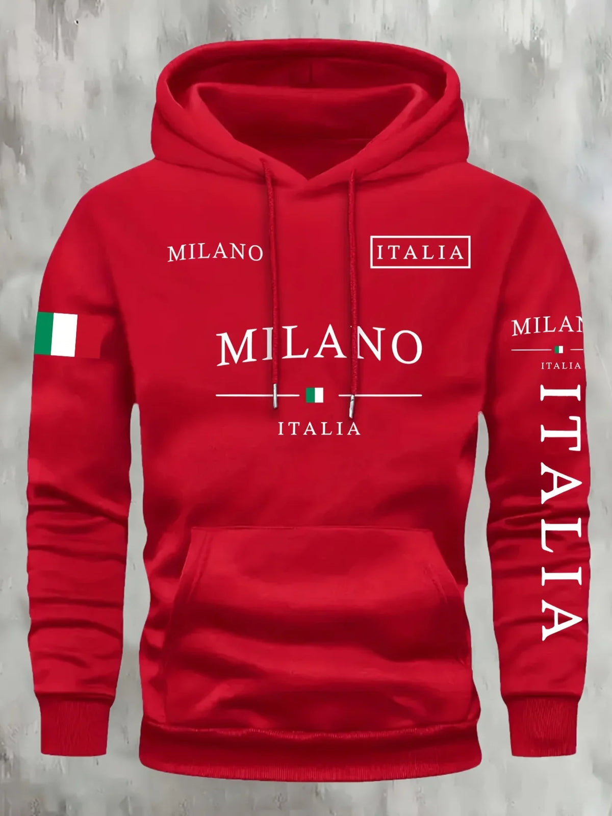 Relaxed-Fit Printed Hooded Sports Pullover