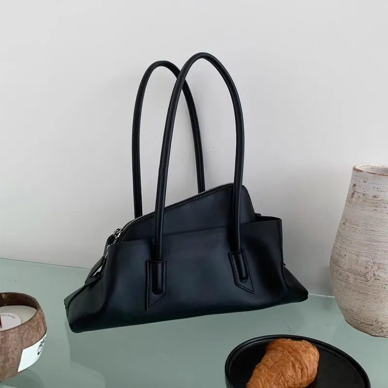 Retro Crocodile Pattern Large Capacity Tote Bag Design Women's Pleated  Leather Shoulder Bag Female Daily Commuter Bag 2025