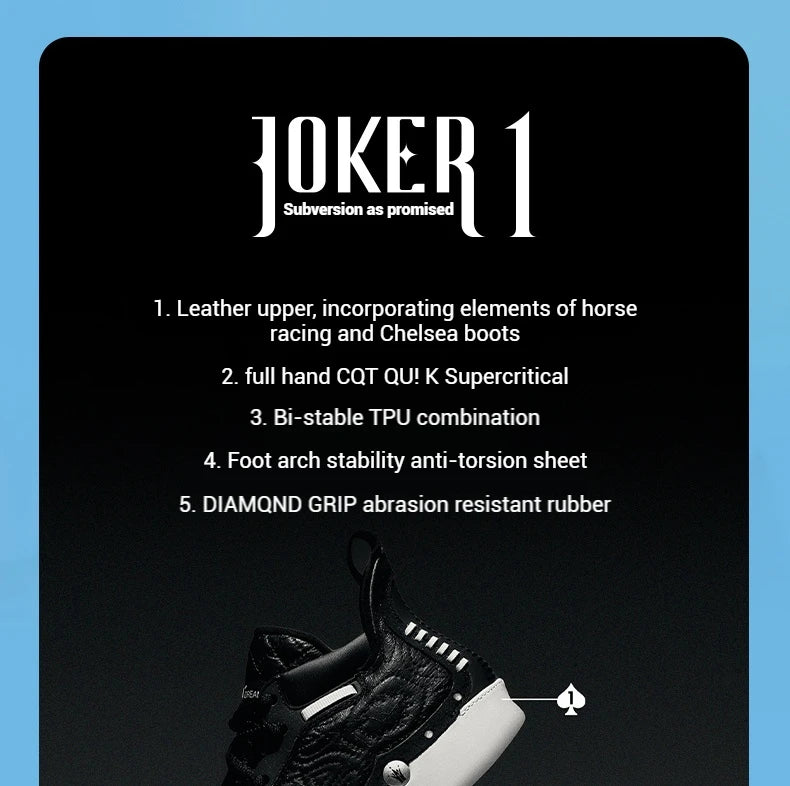361 Degrees Joker 1 Men Basketball Shoes New Leather Breathable Shock-Absorbing Non-slip Wear-resistant Male Sneakers 672511104F