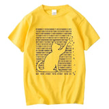 Men's Funny Cat Print 100% Cotton Summer T-Shirt