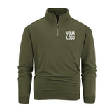 2026 Autumn and Winter Men's Casual Stand Collar Metal Half-Zip Sweater, Supporting Custom Logo