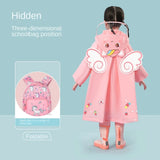 Kids' Whimsical Waterproof Raincoat with Backpack Space