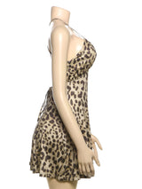 Leopard Print A-Line Mini Dress