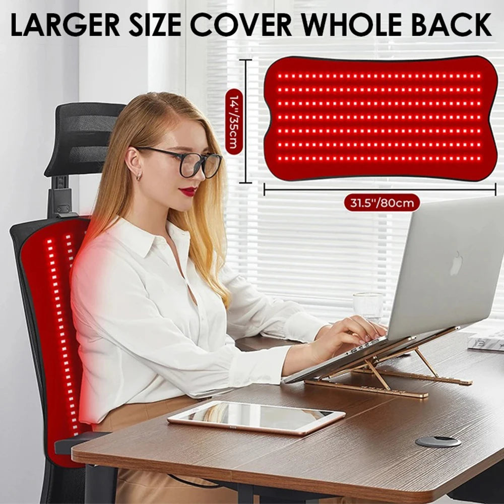 210 LEDs Red Infrared Light Therapy Pad Beauty Devices For Face,Body Back Knee Hands Feet Relief Portable 660nm 850nm Heat Pad