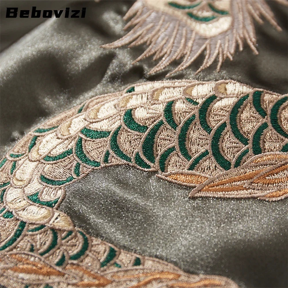 Dragon Embroidered Harajuku Jacket