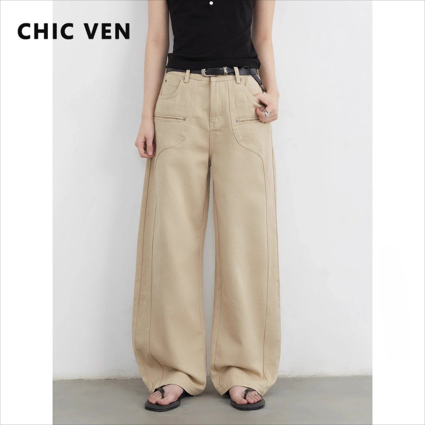 Women's High-Waist Wide Leg Denim Jeans – Relaxed Fit