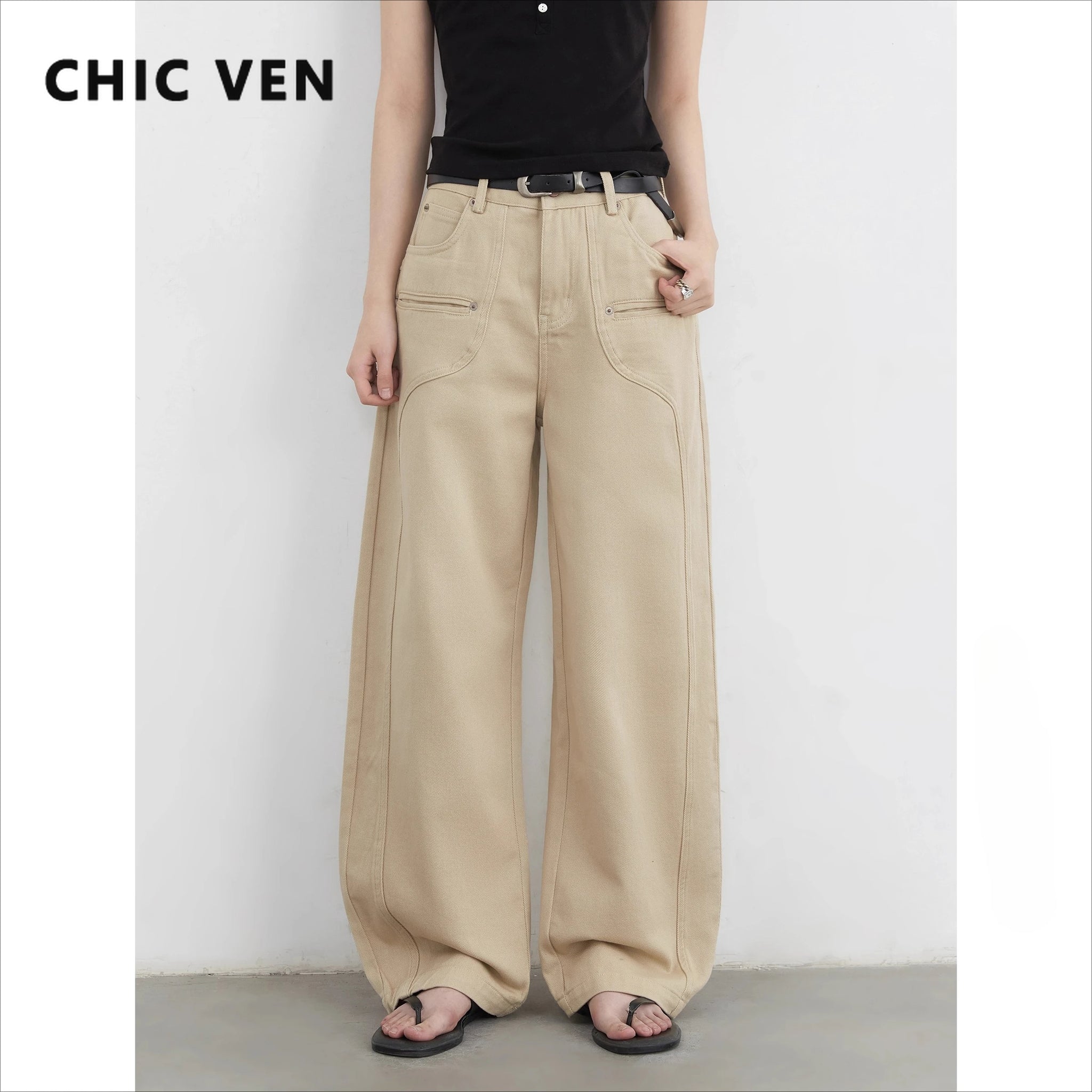 Women's High-Waist Wide Leg Denim Jeans – Relaxed Fit