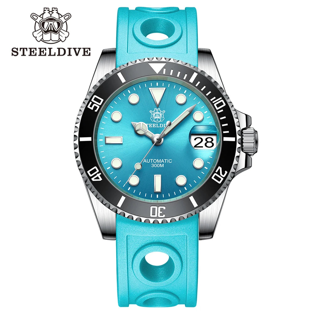 SD1953 Hot Selling Ceramic Bezel 41mm Steeldive 30ATM Water Resistant NH35 Automatic Mens Dive Watch
