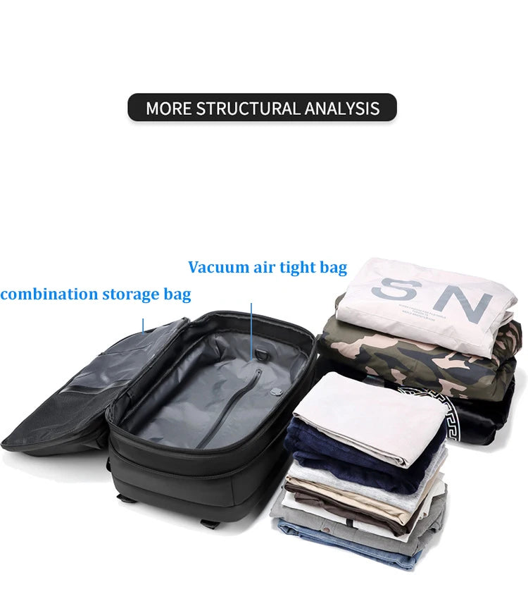 Vacuum Compression Travel Backpack – 17" Laptop & Adventure Ready
