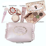 Flower Knows All In One Makeup Set Gift Box Garden Cushion Cream Foundation Matte Blush Long Lasting Velvet Lip Cream With Bag