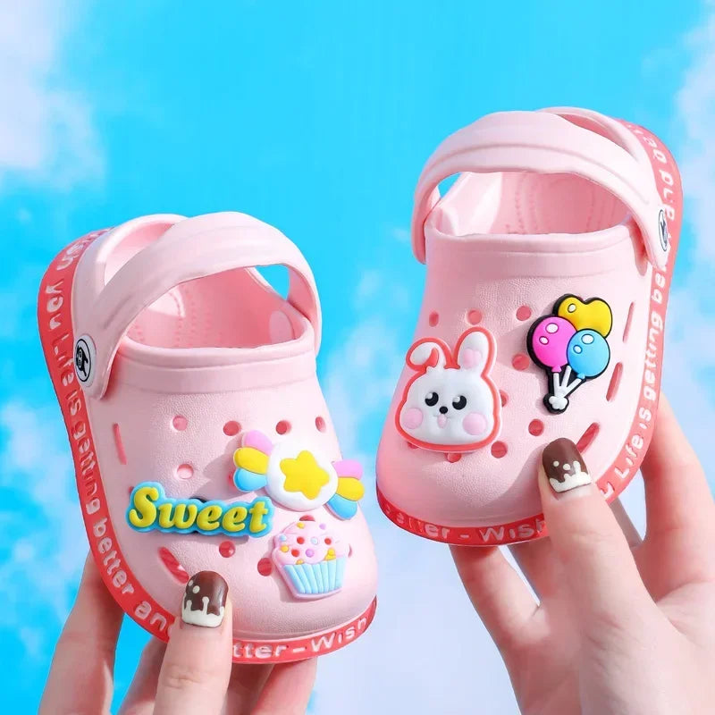 Cartoon Kids’ Summer Garden Clogs
