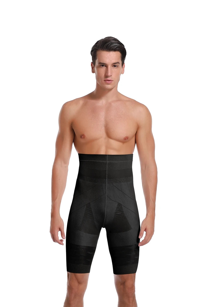 Men Tummy Control Shorts High Waist Slimming Shapewear Abdomen Belly Flat Body Shaper Leg Underwear Compression Briefs Boxer 3XL