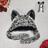 Gothic Plush Cat Ear Beanie – Y2K Punk Warm Cap