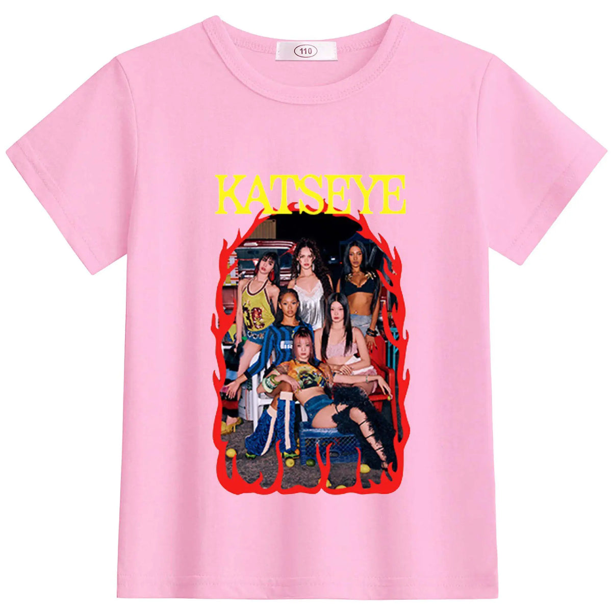 New KATSEYE Children's Summer Clothing for Infants and Toddlers - Round-neck, Lightweight, Short-sleeved T-shirt Top