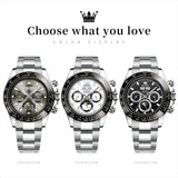 OLEVS 6654 Luxury Mens Watch Chronograph Automatic Mechanical Wristwatch Waterproof Luminous Top Brand Watch for Man Date Sport
