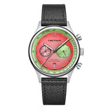 TIMETOKEN New T501GS Mens Watch Japan Miyota OS21 Movement Watermelon Dial Waterproof Chronograph Domed Sapphire Calendar Style