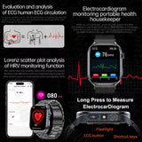 2026 New Accurate ECG Smart Watch Heart Health Analysis Blood analysis Blood Lipid Blood Pressure BT call Smart Watches For Men