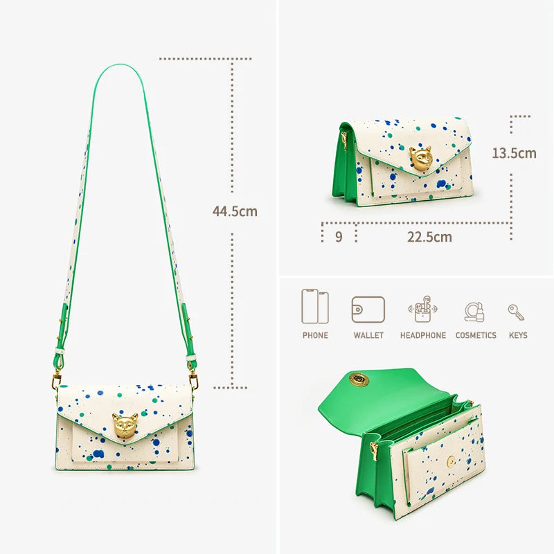 Bafelli Genuine Leather Flap Crossbody Bag – 2026 Collection