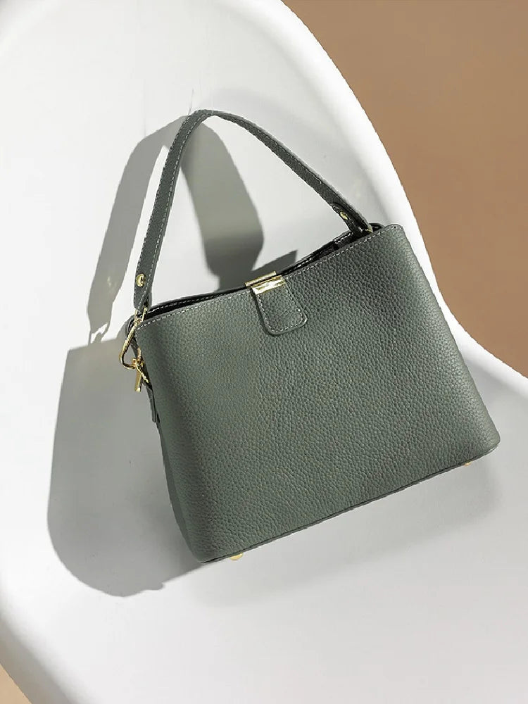 100% Genuine Leather Women's Crossbody Bag 2025 Summer Female Shoulder Bag Luxury Design Handbag phone makeup Bag Commuter