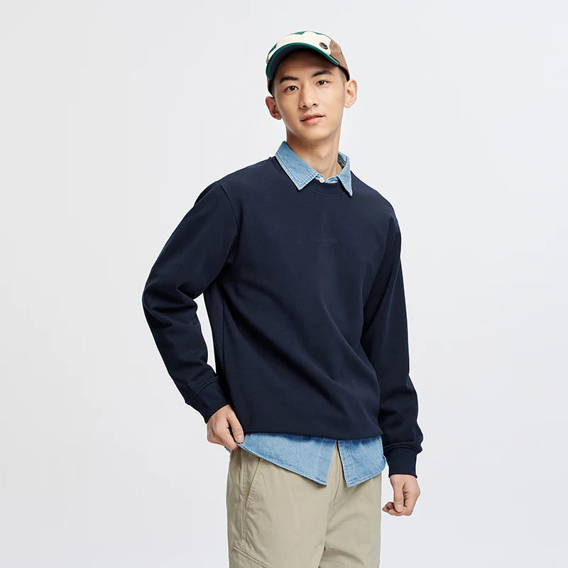 Semir Unisex Sweatshirt Regular Shoulder Crew Neck Soft Cotton Feel Pullover Everyday Casual Style Autumn Top 2026