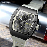 Men's Sport Chronograph: Stainless Steel Waterproof Quartz Watch